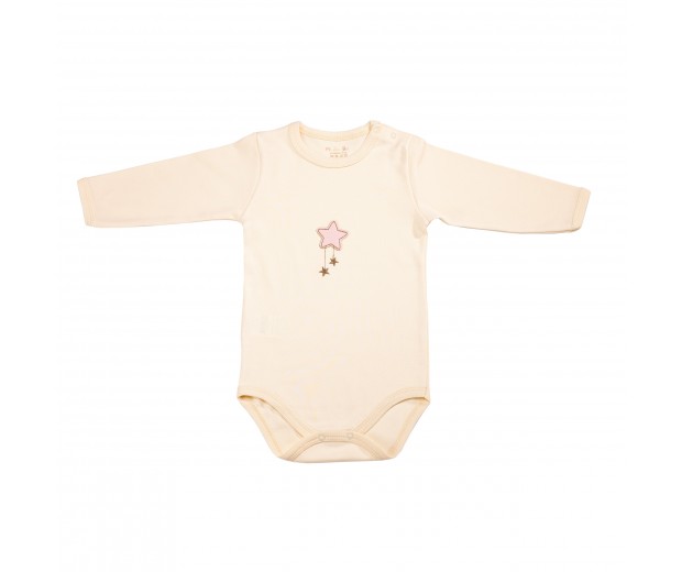 Body niemowlęce z długim rękawem bawełna organiczna z gwiazdkami Me Lulu Baby 